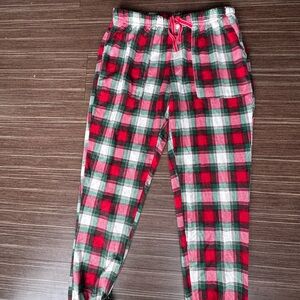 Joy spun Red and Green plaid pajama pants